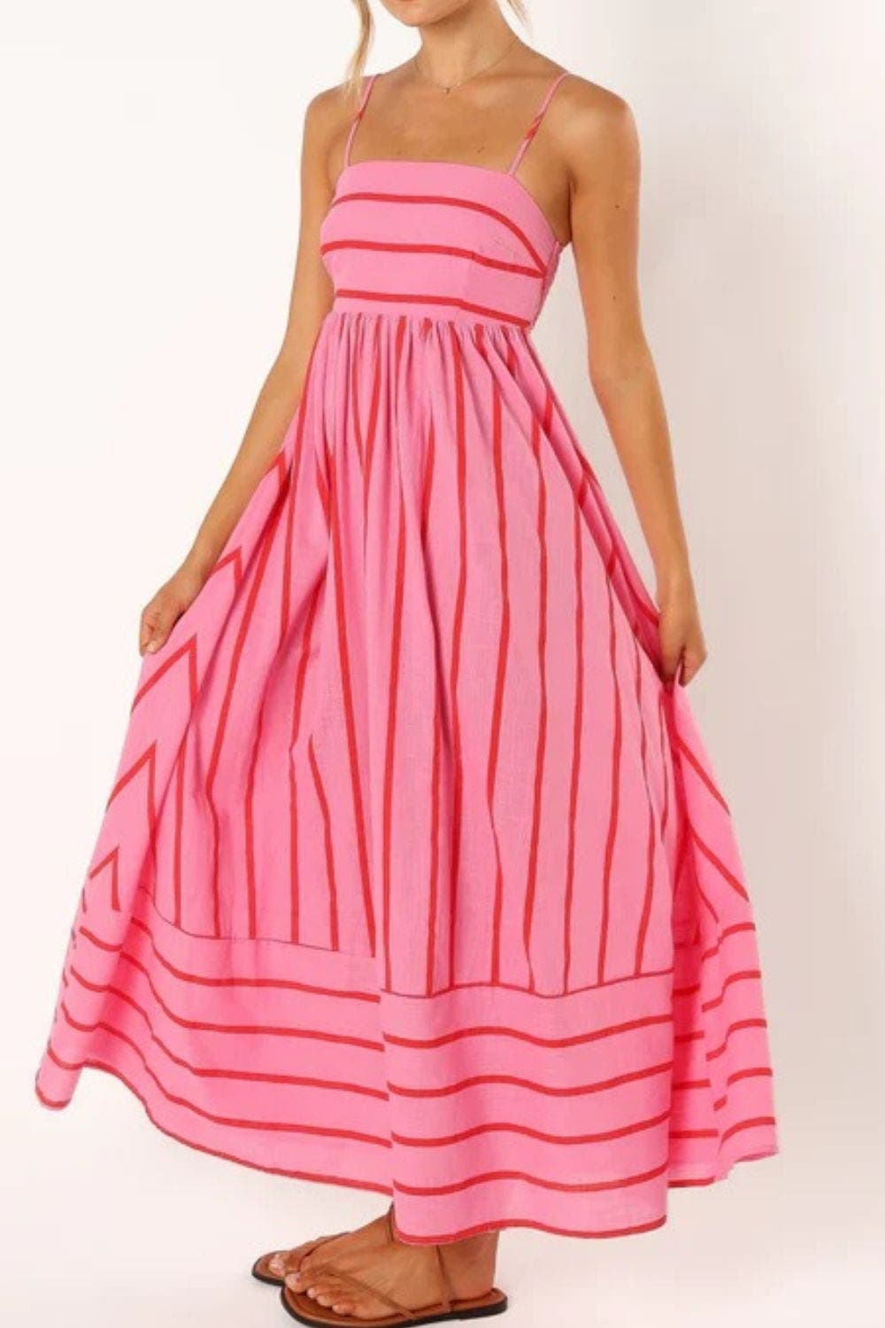 Women's Lightweight Striped Maxi Dress