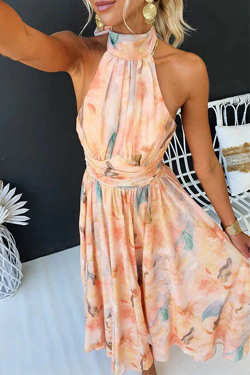 Women's Lightweight Watercolor Maxi Dress