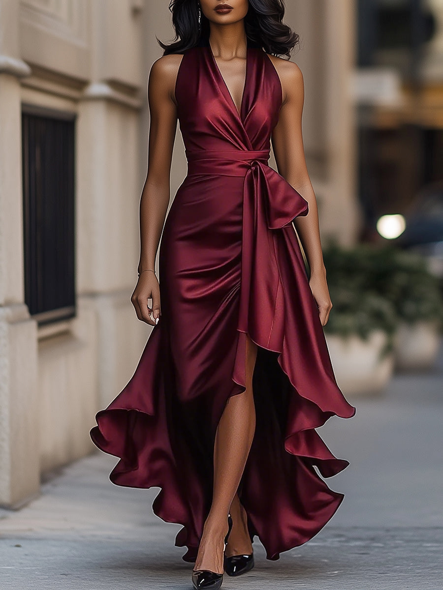 Women's Luxurious Satin Maxi Dress