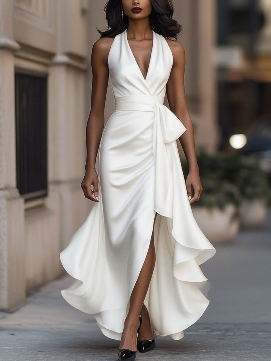 Women's Luxurious Satin Maxi Dress