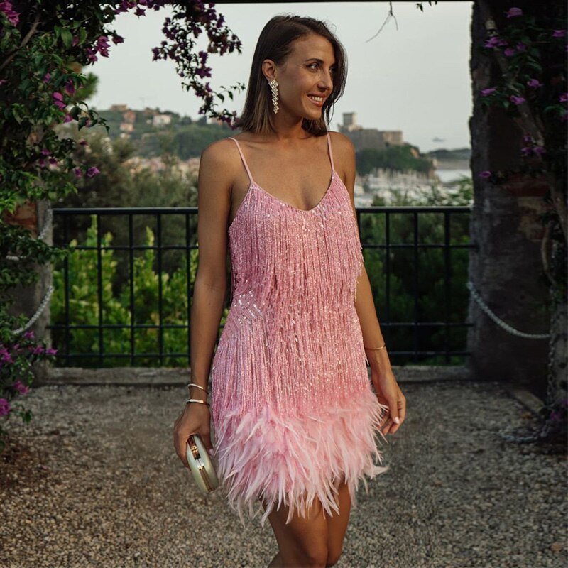 Women's Luxury Sequin Cocktail Dress