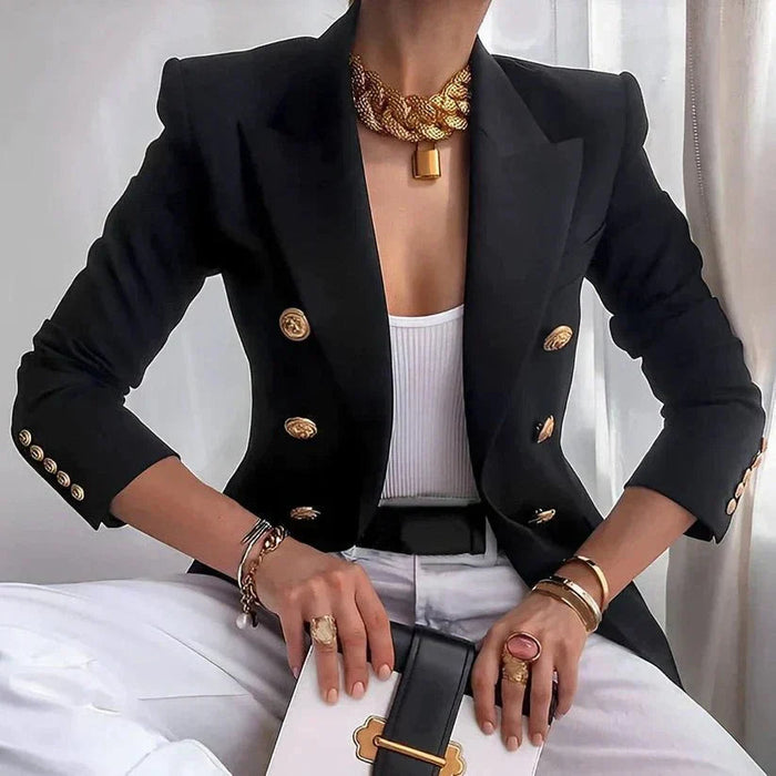 Women's Premium Fabric Black Blazer