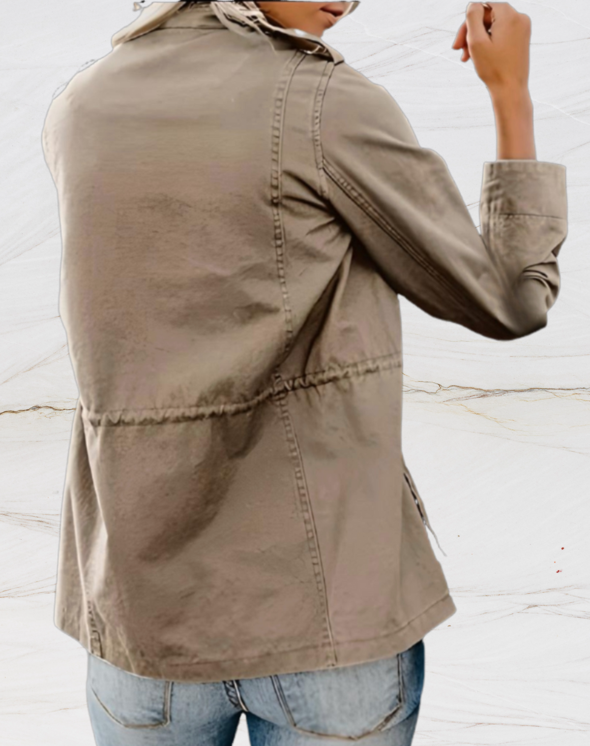 Women's Premium Fabric Military Jacket