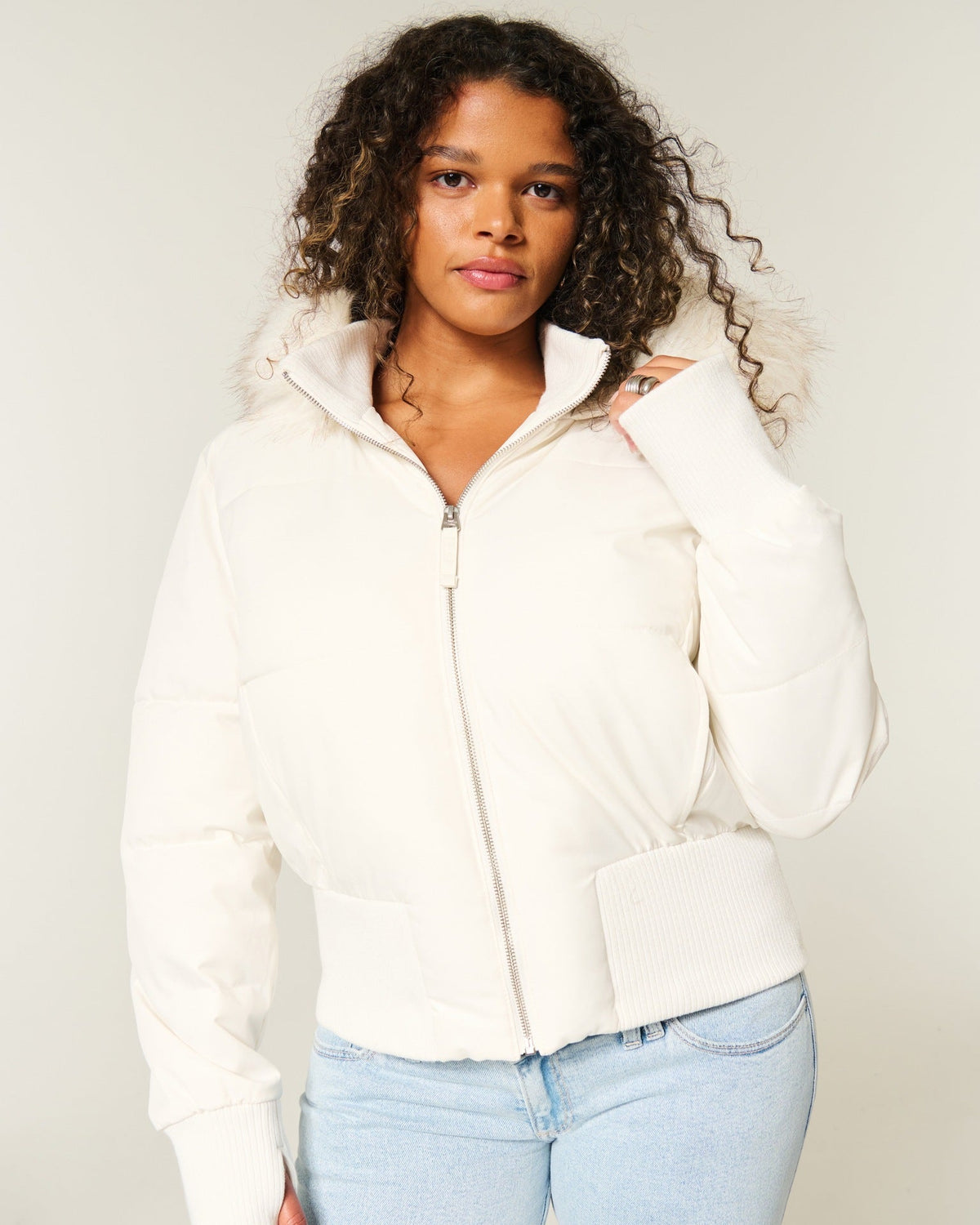 Women's Quilted Polyester Puffer Jacket