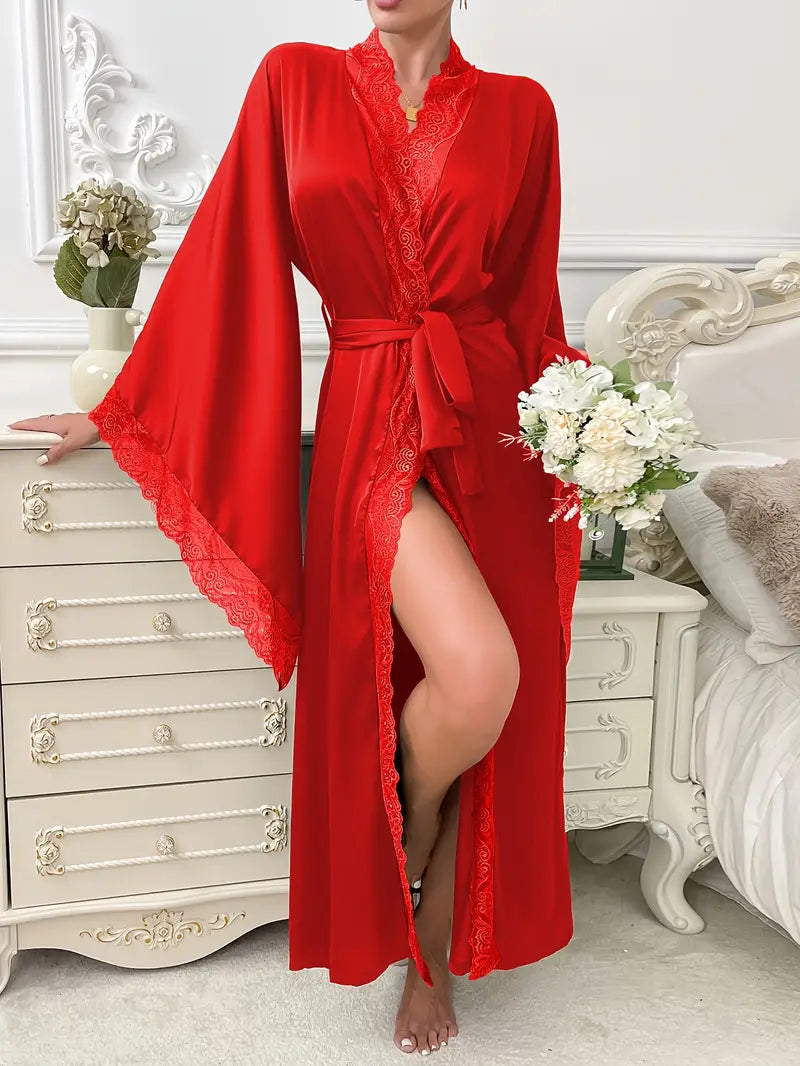 Women's Satin Lace Dressing Gown