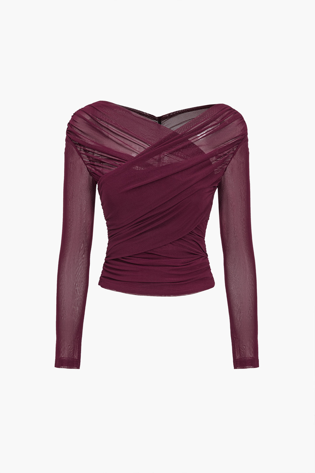 Women's Sheer Mesh Long Sleeve Top