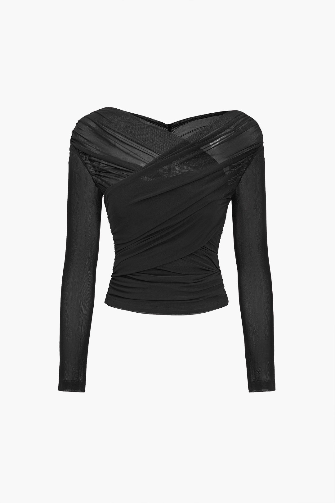 Women's Sheer Mesh Long Sleeve Top