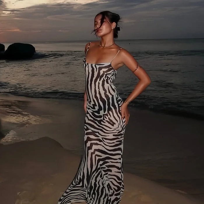 Women's Silk Crepe Maxi Dress