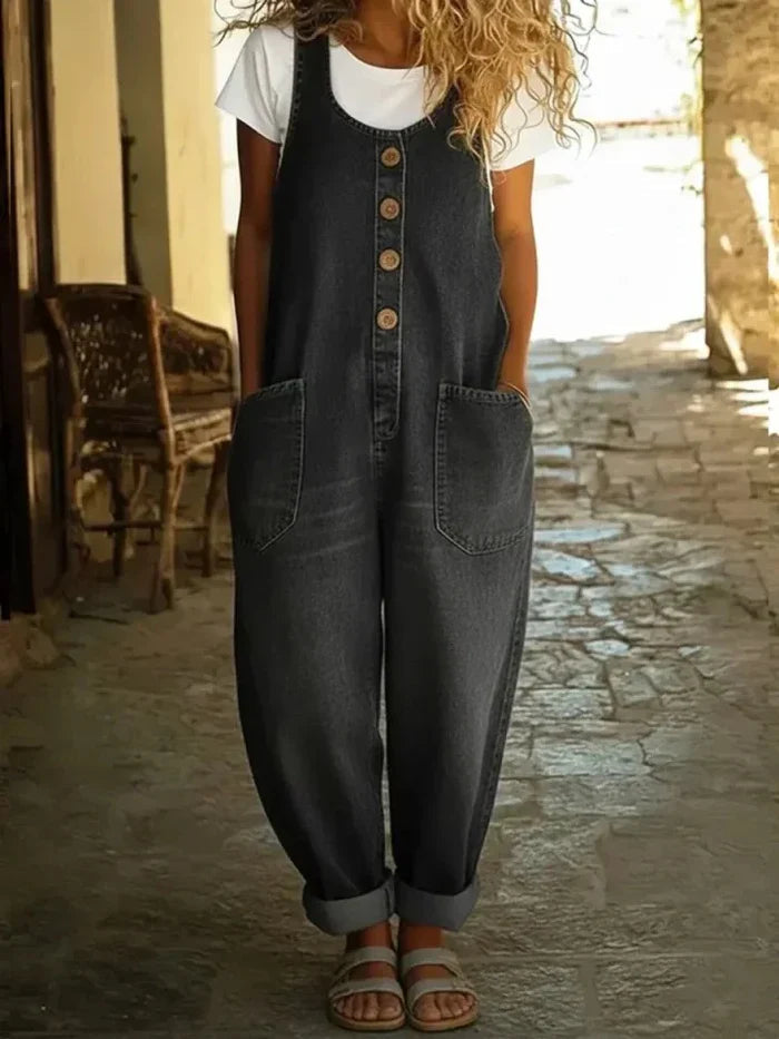 Women's Soft Denim Jumpsuit
