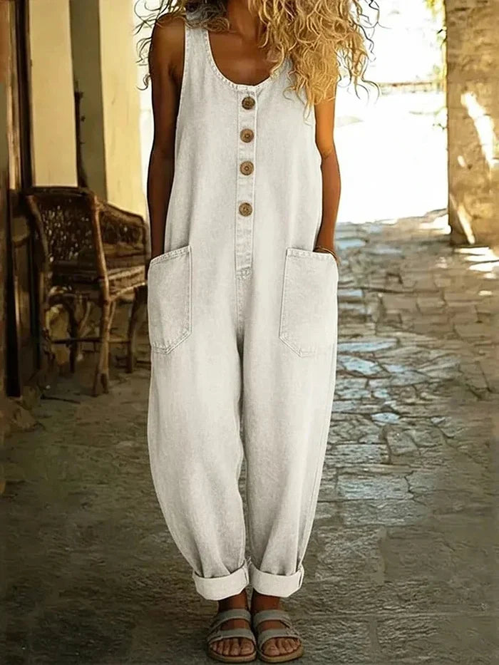 Women's Soft Denim Jumpsuit