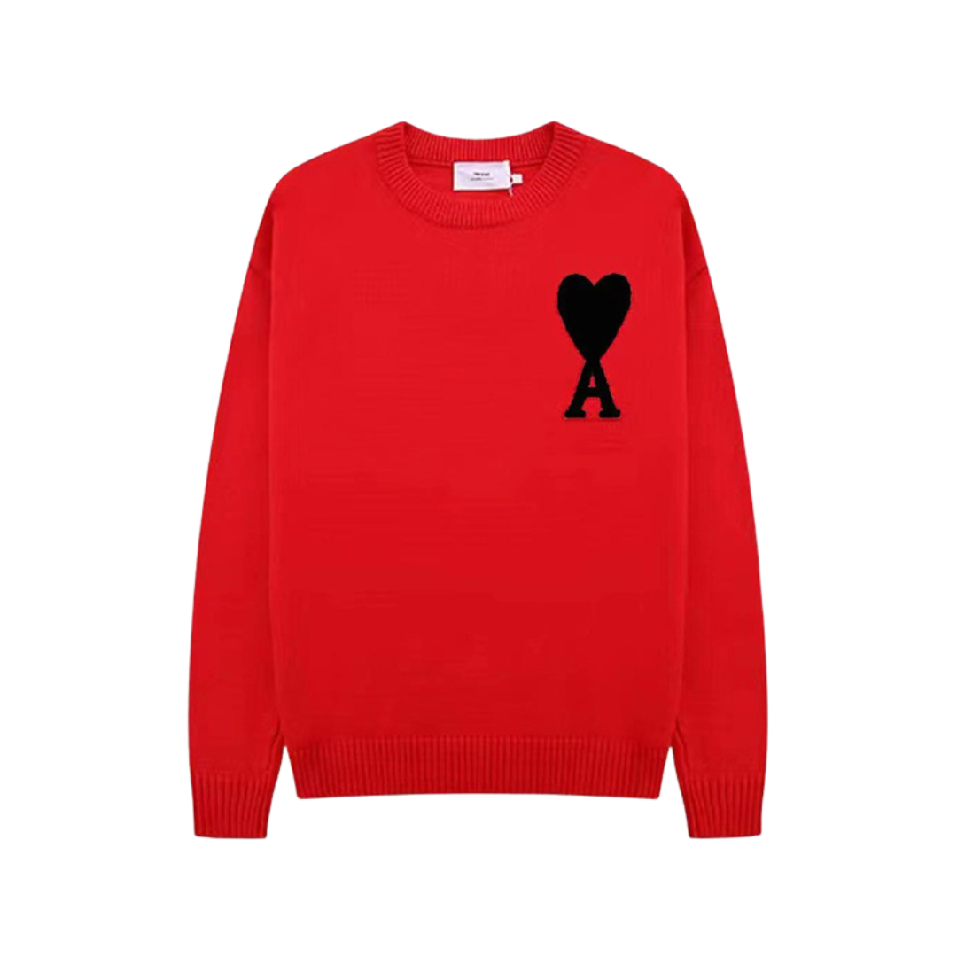 Men's Soft Knit Heart Sweater