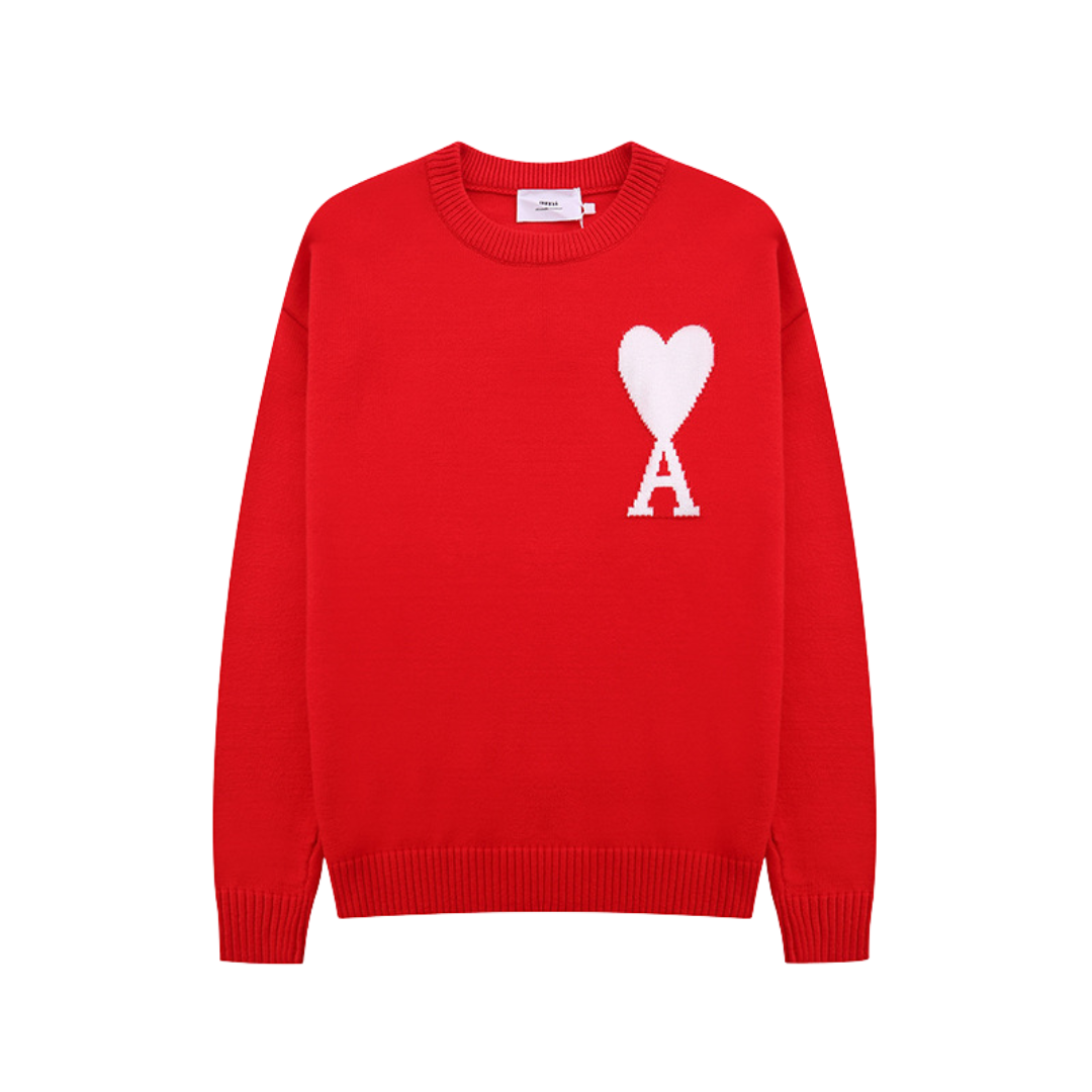 Men's Soft Knit Heart Sweater