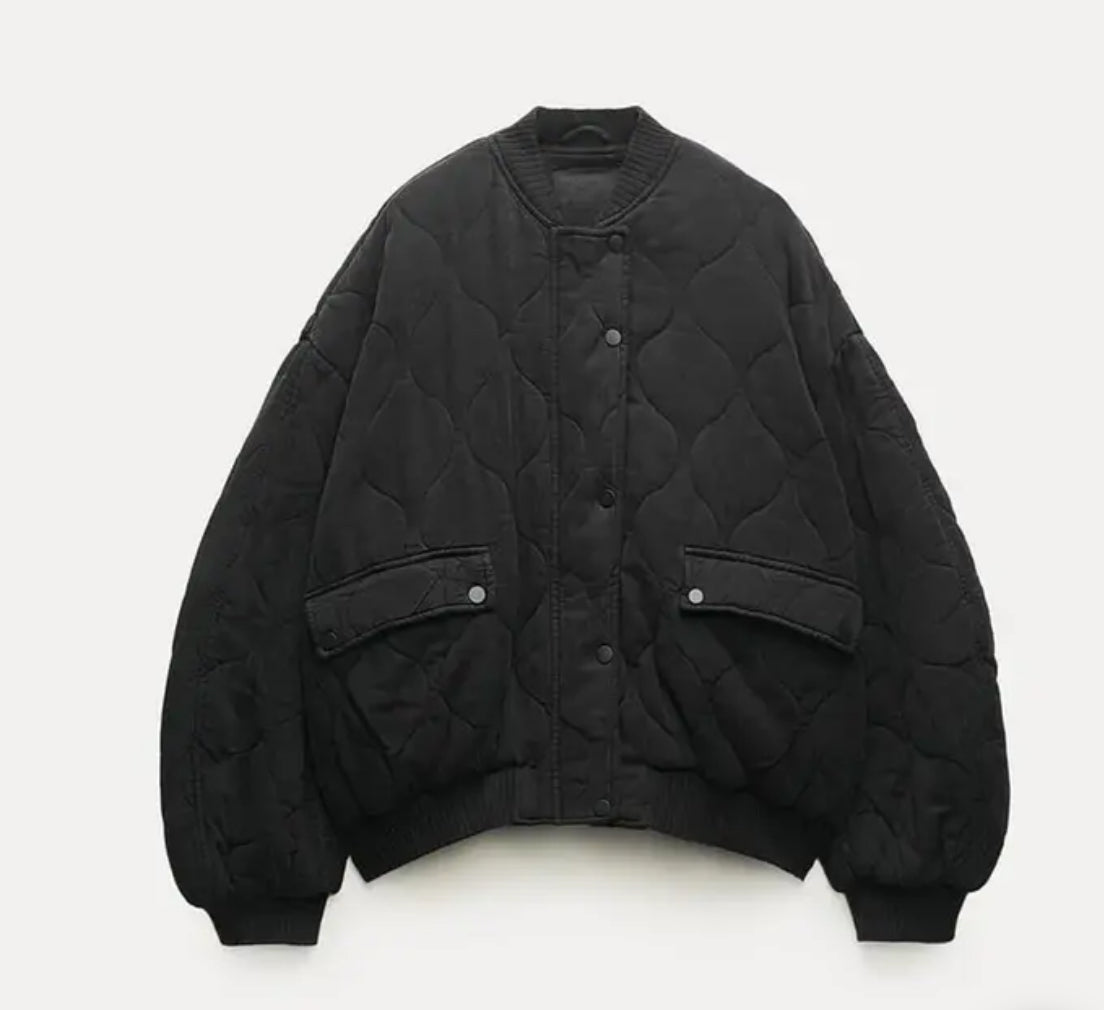 Women's Soft Quilted Bomber Jacket