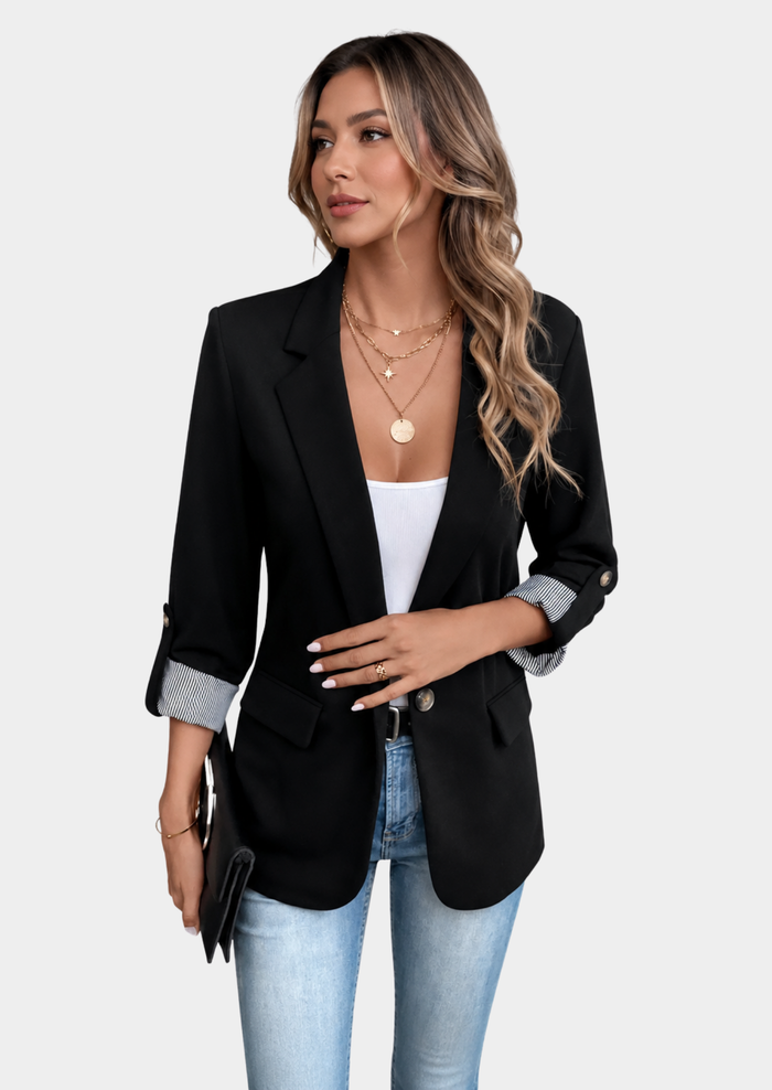 Women's Solid Color Slim Fit Blazer