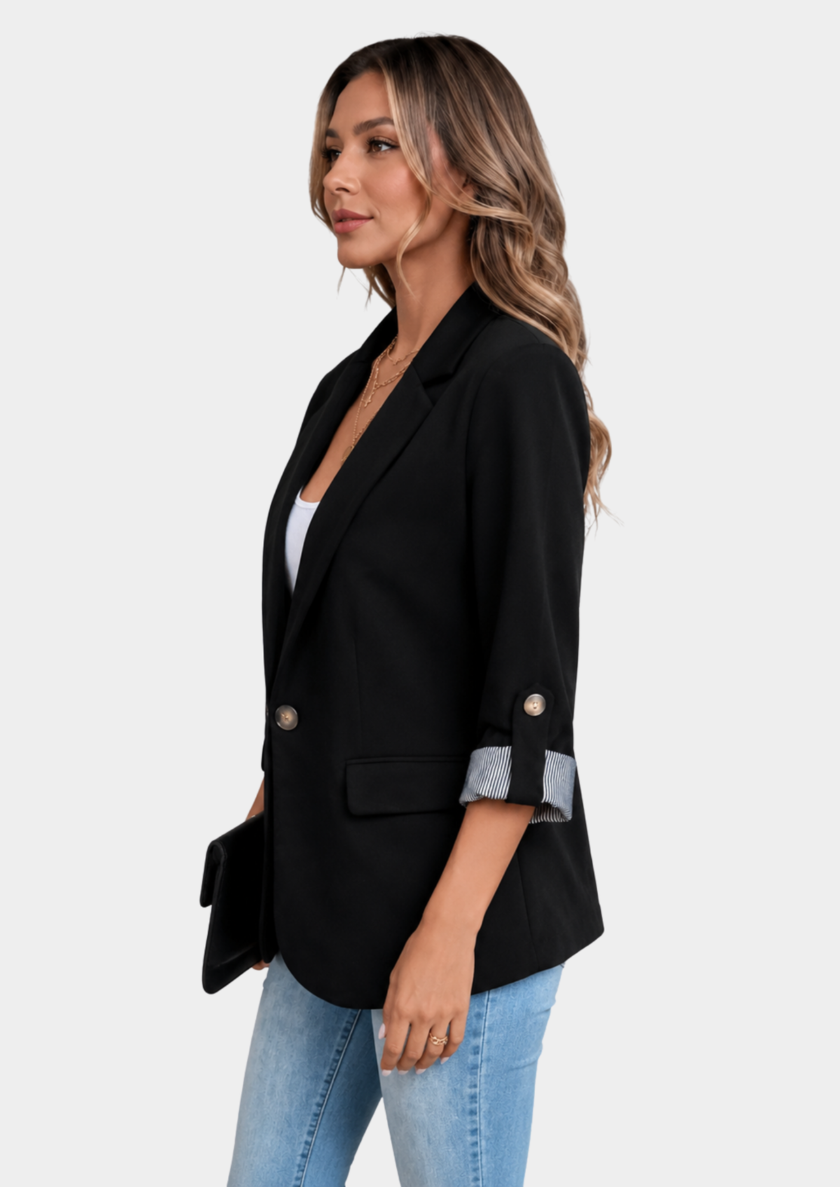 Women's Solid Color Slim Fit Blazer
