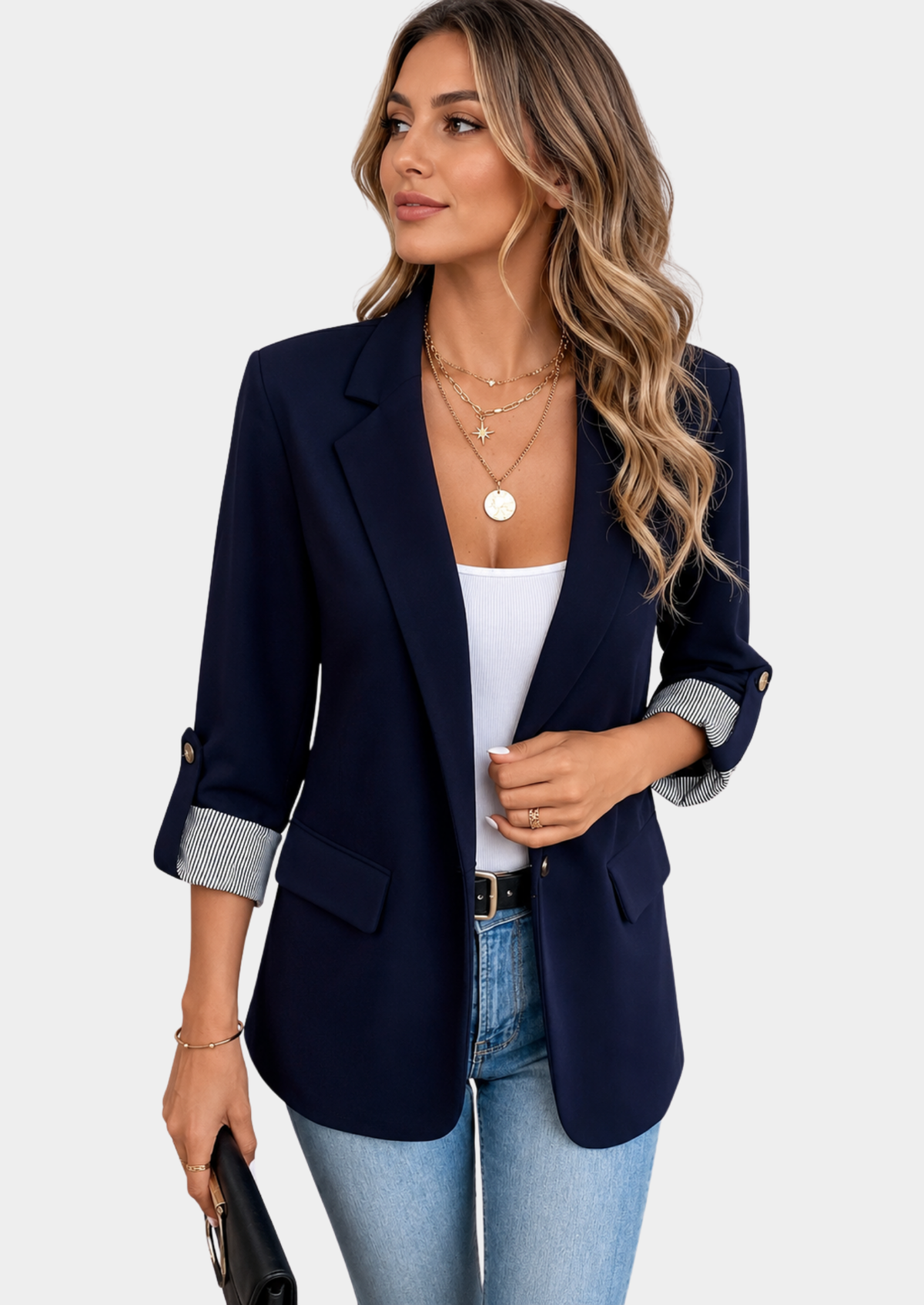 Women's Solid Color Slim Fit Blazer