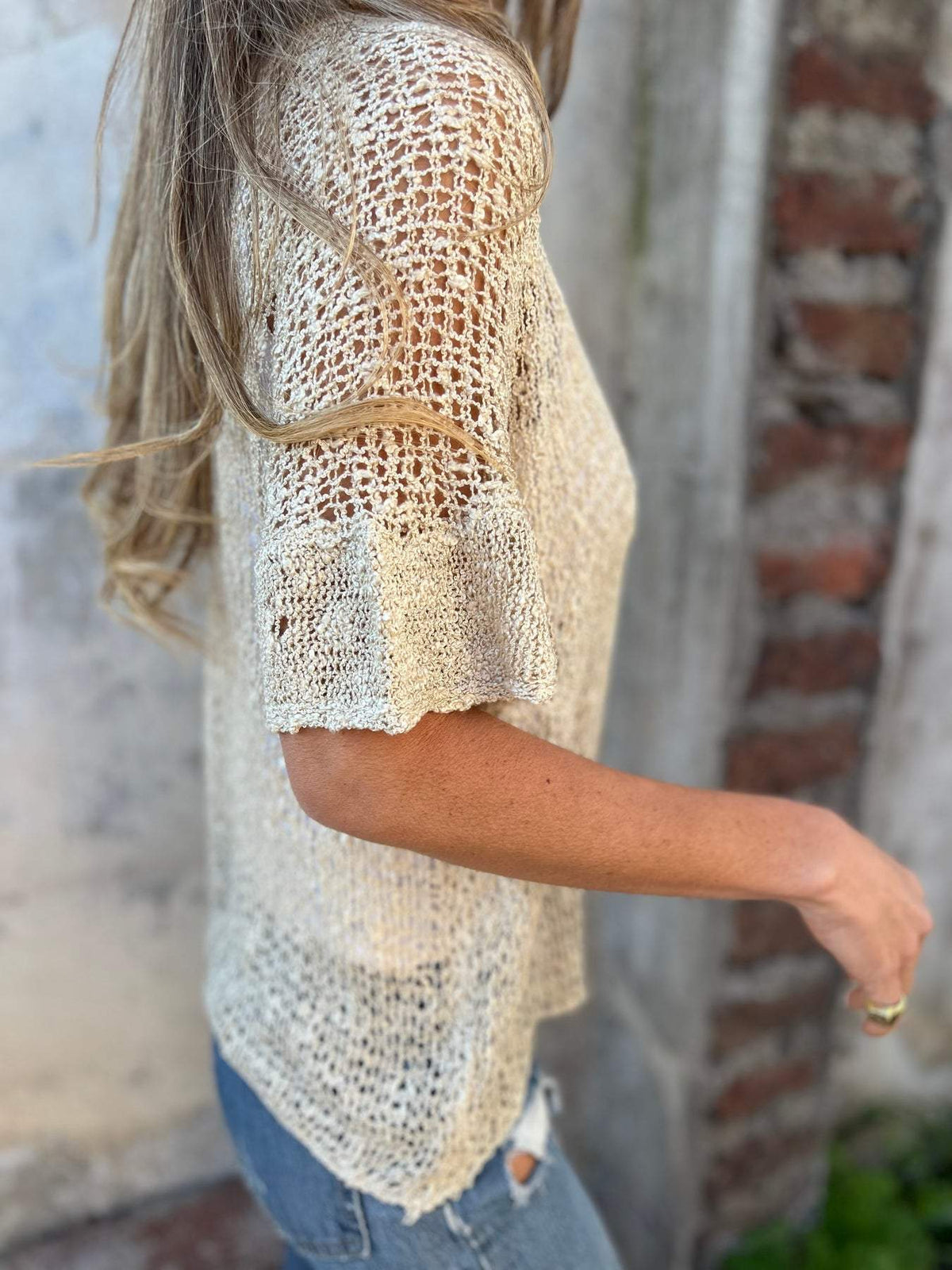 Women's Textured Knit Blouse