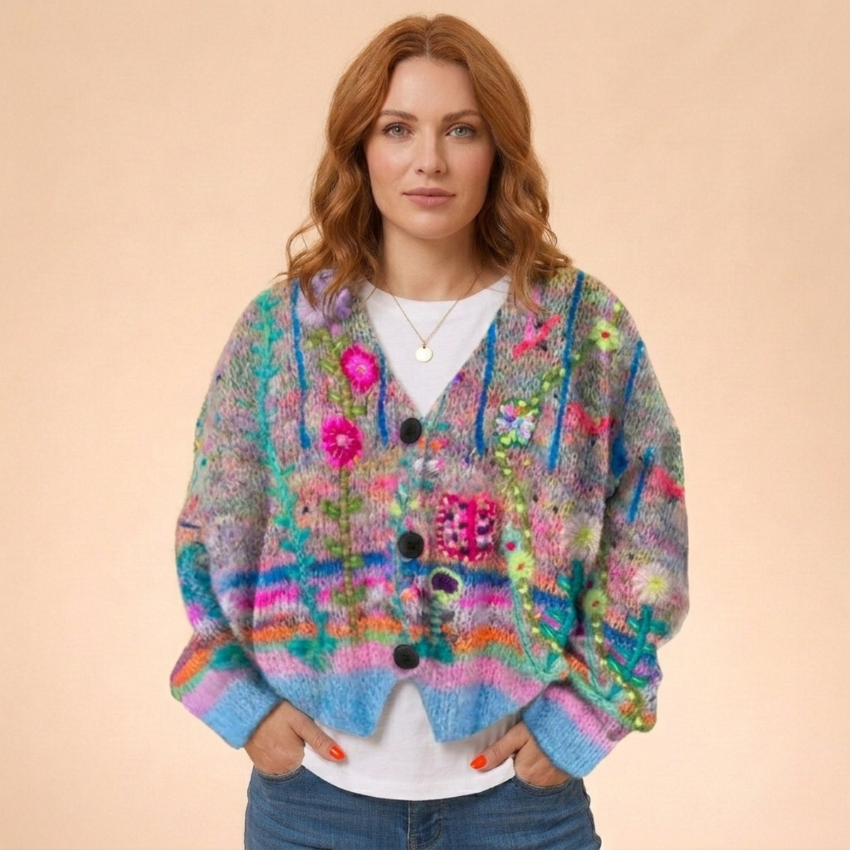 Women's Warm Wool Blend Cardigan