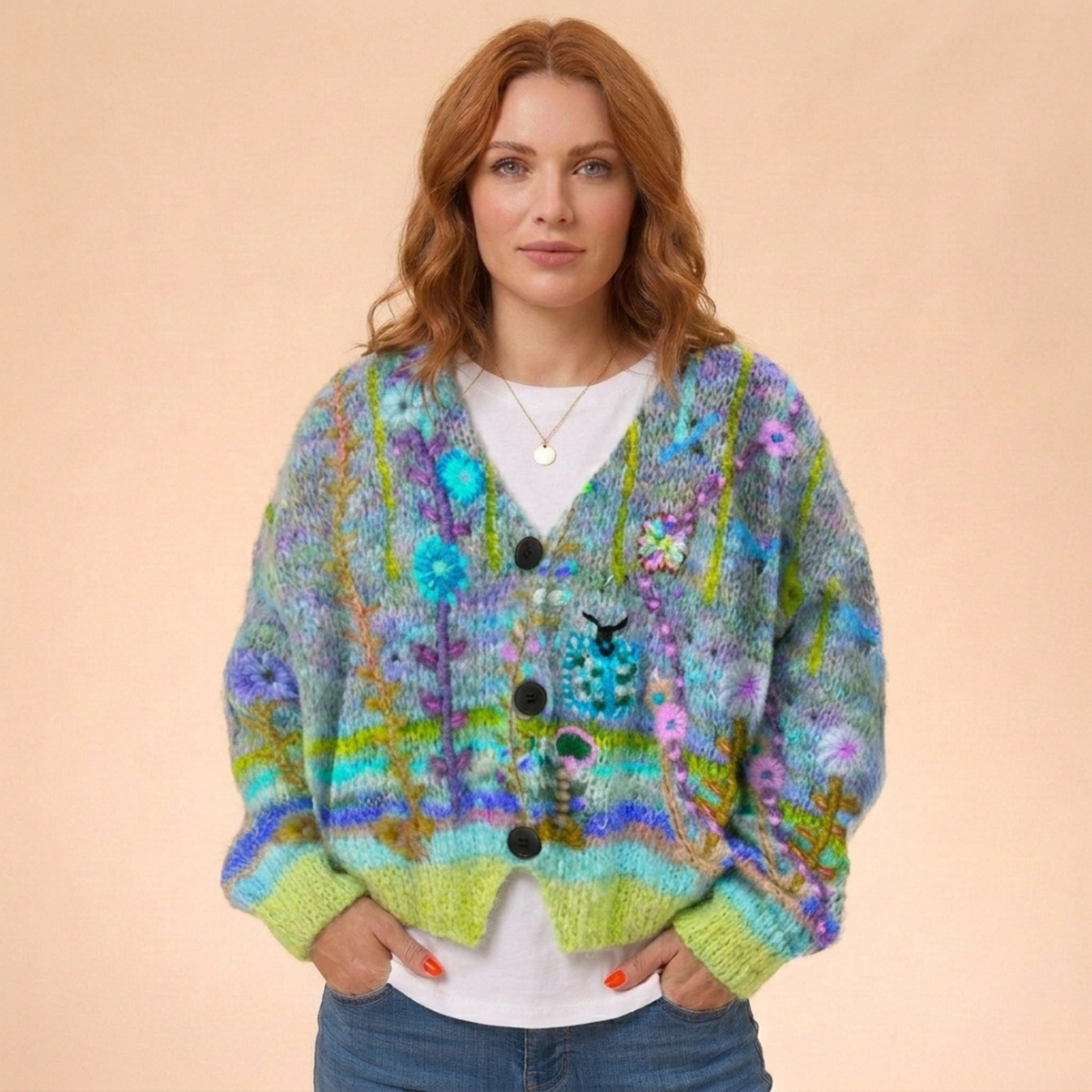 Women's Warm Wool Blend Cardigan