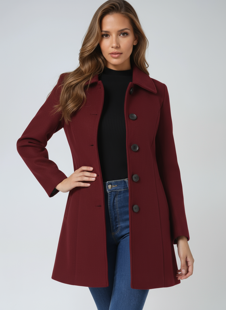 Women's Wool Blend Trench Coat
